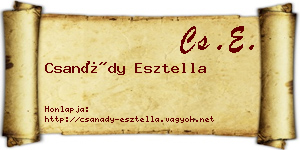 Csanády Esztella névjegykártya